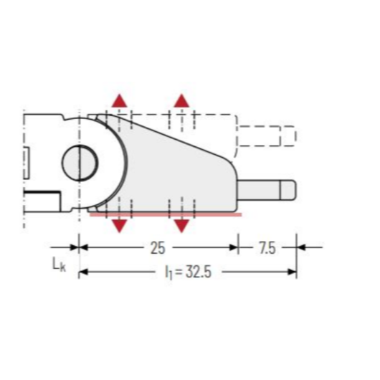 Billede af Endebeslag inkl. trækaflastning  018X.10 - Uden bolt