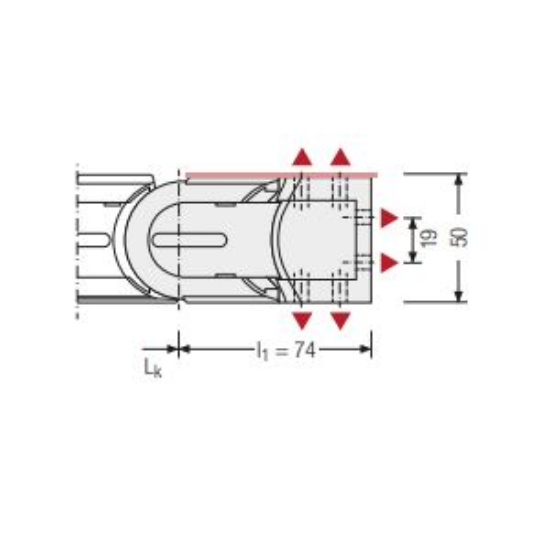 Billede af Endebeslag til TKA45 Universal Move - Bredde = 100