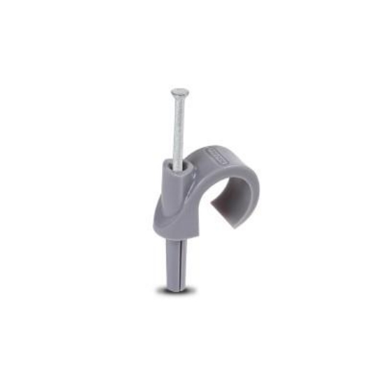 Billede af Mepac Plugclip med søm 11/15mm, grå