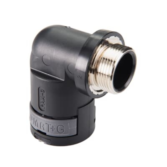 Billede af VWV-fitting, 90° vinkel, PG48, NW48 IP680, farve sort