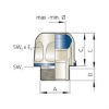 Billede af Forskruning M25x1,5 Blueglobe CLEAN Plus PA - KAD 18,0 -15,0mm