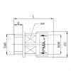 Billede af PMAfix, GAS gevind lige, 1", NW29, sort