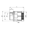 Billede af JKNH Fitting NW23 - M32x1,5 - Blå