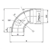 Billede af 90° Metrisk gevind M25x1,5, NW23, sort, IP66
